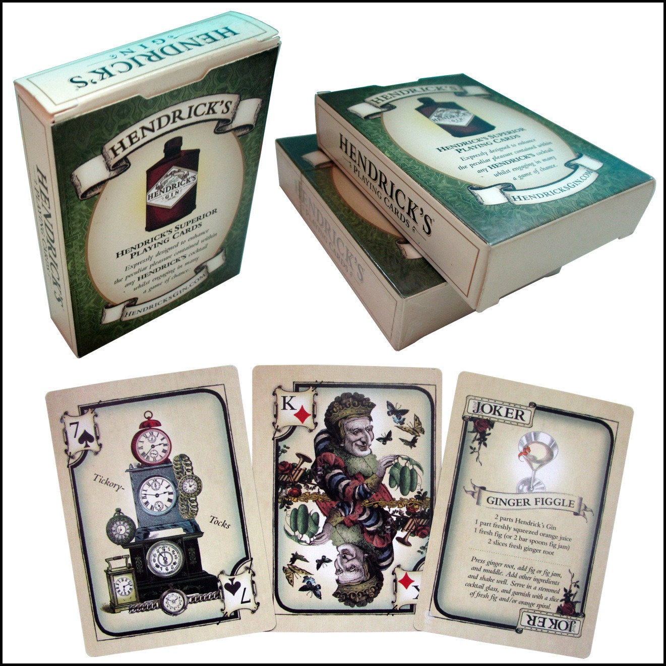 Cocktail Recipe Book - Tam 52 Kartlı Deste Hendrick's Gin