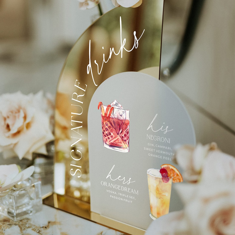 Cocktail Recipe Book - Altın Ayna Düğün Bar Menü Burcu,